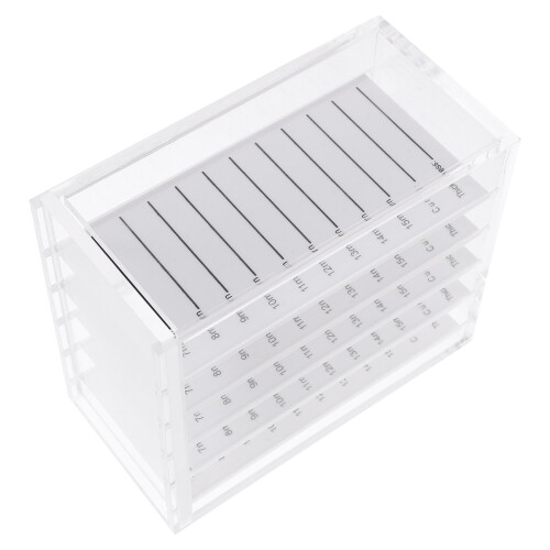 2Pcs Lightweight Acrylic False Eyelash Case Clear Lash Storage Holder 2