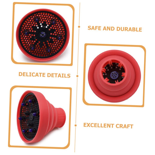 Collapsible Hair Dryer Diffuser Attachment for Curly Hair, Universal Foldable Silicone Design Ref: 7237 1