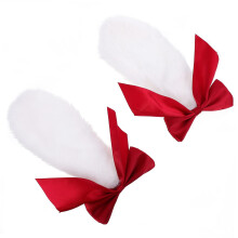 2Pack Bunny Ear Hair Clips for Girls Plush Bowknot Cosplay Hairpins Lightweight and Secure