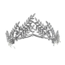 Wedding Crown Baroque Rhinestone Tiara for Bride Elegant Crystal Headband Durable Alloy Finish
