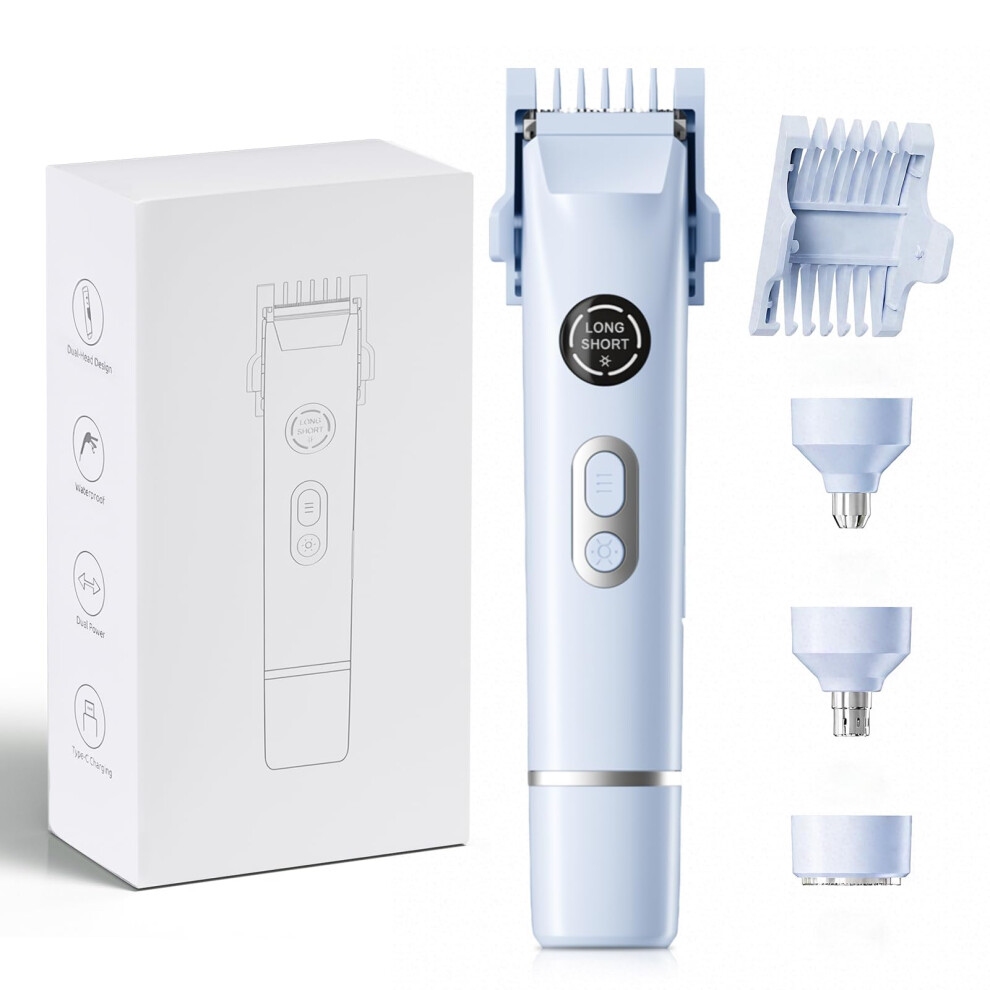 Bikini Trimmer for Women 4 in 1 IPX7 Waterproof Rechargeable Electric Shaver Painless Hair Remover