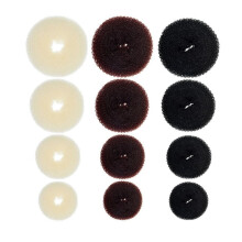Hair Bun Maker Set for Women, 12pcs Donut Bun Maker with Flexible Hair Ropes, Quick Bun Styling