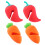 8Stk Silikon Topfdeckelstopper Ablass Karotten Design Rot-Orange 1