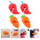 8Stk Silikon Topfdeckelstopper Ablass Karotten Design Rot-Orange 10