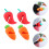 8Stk Silikon Topfdeckelstopper Ablass Karotten Design Rot-Orange 8