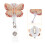 4Stk Retractable Badge Clip Schmetterlinge Robust 9