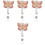 4Stk Retractable Badge Clip Schmetterlinge Robust 3