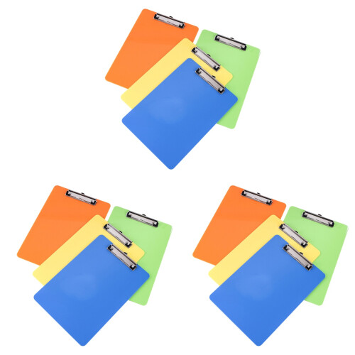 12Pièces Support A4 Plastique Coloré Pour Documents Légers Et Solides 1