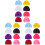 24Pièces Bonnet Enfants Respirant Élastique Adapté Coloré 2
