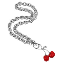 3Pièces Bijoux Cou Cerise Rouge Fine Femme Look Stylé