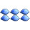 6Pcs Portable Blue Ceramic Ink Plate Leaf Shape Brush Holder 4