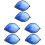 6Pcs Portable Blue Ceramic Ink Plate Leaf Shape Brush Holder 2