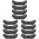 12Pièces Support Haltères Noir Durable Accessoire Sport À 2