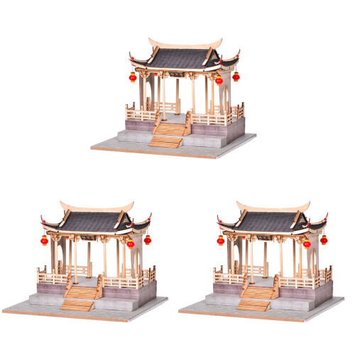3Ensembles Pont Style Chinois DIY Décor Beige Solide Amusant 2
