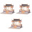 3Ensembles Pont Style Chinois DIY Décor Beige Solide Amusant 4