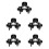 5Pièces Accessoire Clip Durable En Alliage Aluminium Noir 6