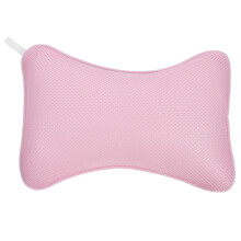 3Pièces Coussin De Bain Rose Avec Ventouses, Support Ergonomique Nuque
