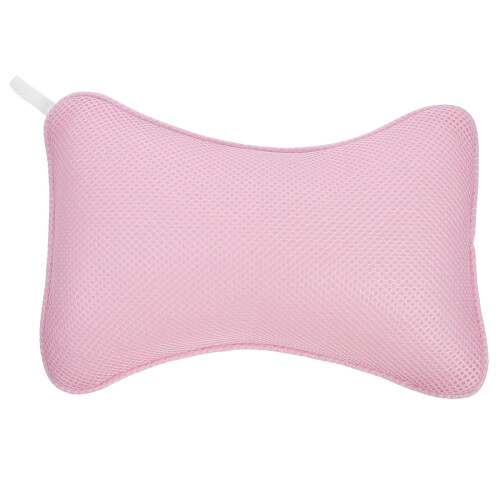 3Pièces Coussin De Bain Rose Avec Ventouses, Support Ergonomique Nuque