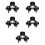 5Pièces Accessoire Clip Durable En Alliage Aluminium Noir 7
