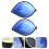 6Pcs Portable Blue Ceramic Ink Plate Leaf Shape Brush Holder 9