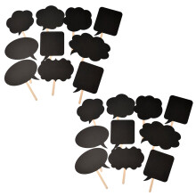 4Sets Blackboard Photo Props Paper Wedding Party Photo Signs