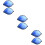6Pcs Portable Blue Ceramic Ink Plate Leaf Shape Brush Holder 8