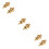 6Pcs Golden Guitar Strap Metal Strap Button Set 8