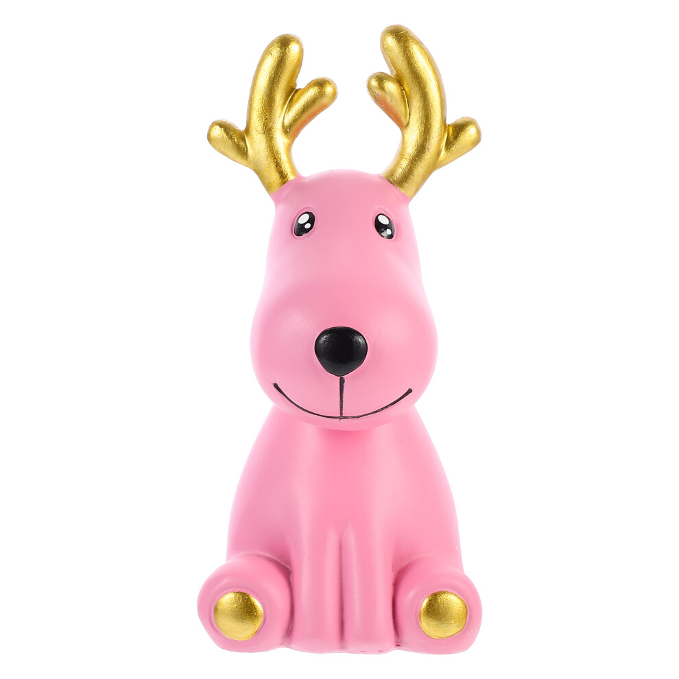 Solustre 3Pcs Pink Resin Glasses Frame Deer Shape Eyeglass Holder Desktop Rack