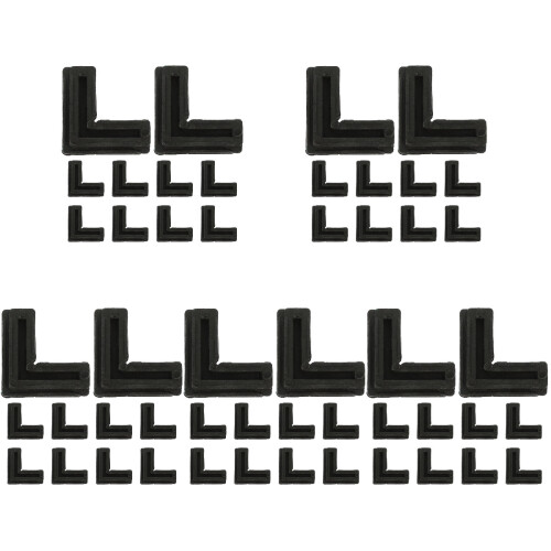 50Pcs Black Plastic Screen Frame Corner Brackets for Window Repair 1