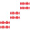 75Pcs Automatic Poultry Water Feeder Red Plastic Screw Nipple Style 6