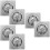 6Pcs Odor-Resistant Square Floor Filter Durable Anti-Rust Shower Drain 7