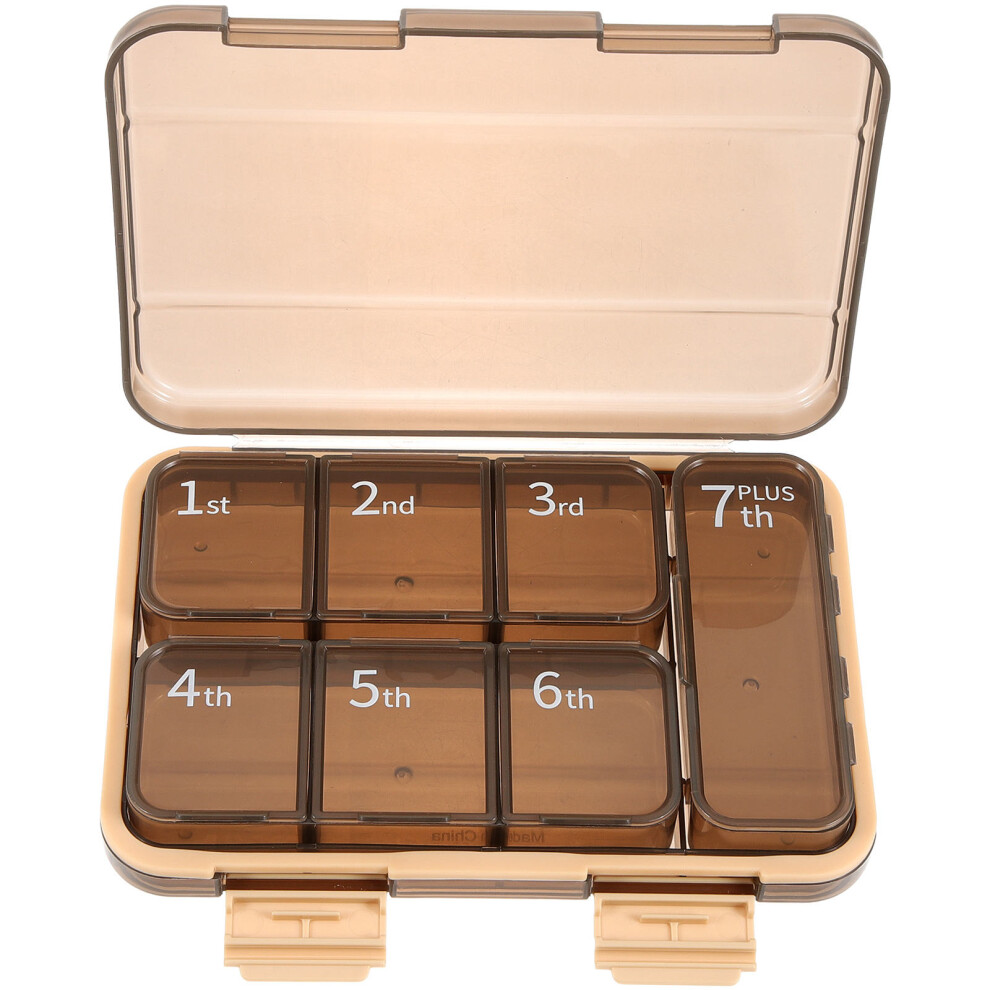 Inoomp 4Pcs Mini Weekly Pill Box Portable Medication Organizer Compact