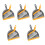 5Sets Compact Mini Broom and Dustpan PP Multi Color for Car and Desk 5