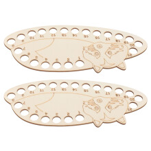 8Pièces Plaque D'enroulement Fil En Bois Kaki Outil Couture Portable