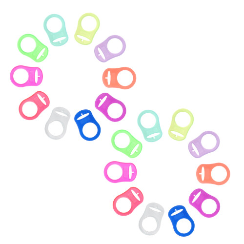 60Pcs Baby Silicone Pacifier Clips Holder Soft Assorted Colors