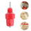75Pcs Automatic Poultry Water Feeder Red Plastic Screw Nipple Style 10