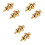 6Pcs Golden Guitar Strap Metal Strap Button Set 3