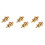 6Pcs Golden Guitar Strap Metal Strap Button Set 4