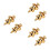 6Pcs Golden Guitar Strap Metal Strap Button Set 5