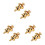 6Pcs Golden Guitar Strap Metal Strap Button Set 2