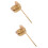 2 Sets Percussion Instrument Wooden Fish Meditation Buddhist Drum 9