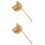 2 Sets Percussion Instrument Wooden Fish Meditation Buddhist Drum 7