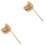 2 Sets Percussion Instrument Wooden Fish Meditation Buddhist Drum 5