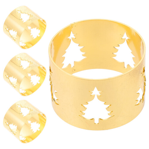 16Pcs Iron Napkin Rings Creative Xmas Party Table Holders