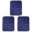 3Pcs Soft Fabric Pet Heating Pads Blue Self Warming Vet Beds 3