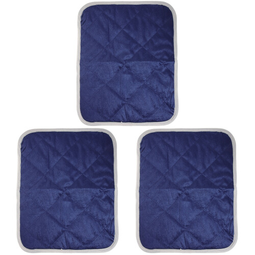 3Pcs Soft Fabric Pet Heating Pads Blue Self Warming Vet Beds 2