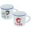 10Pcs Enamel Mug White Retro Coffee and Water Cup 1