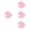 4Pcs Plastic Household Ice Cube Tray with Lid Pink Kitchen Ice Mold 6