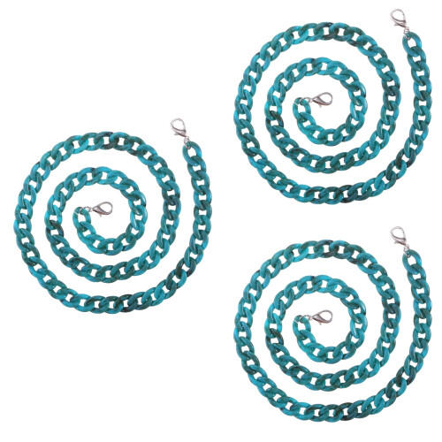 3Pcs Sky-Blue Resin Bag Straps Replacement for Shoulder Messenger Bags 2