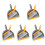 5Sets Compact Mini Broom and Dustpan PP Multi Color for Car and Desk 4